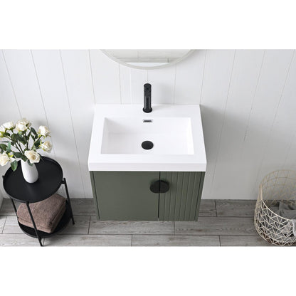 Blossom Moss 24" Sage Green Vanity with Acrylic Sink