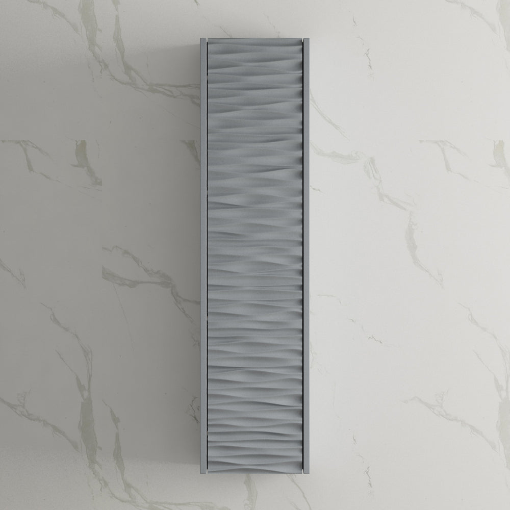 Blossom Paris 12" x 48" 1-Door Metal Grey Wall-Mounted Side Cabinet