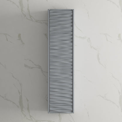 Blossom Paris 12" x 48" 1-Door Metal Grey Wall-Mounted Side Cabinet