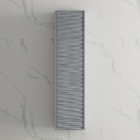 Blossom Paris 12" x 48" 1-Door Metal Grey Wall-Mounted Side Cabinet