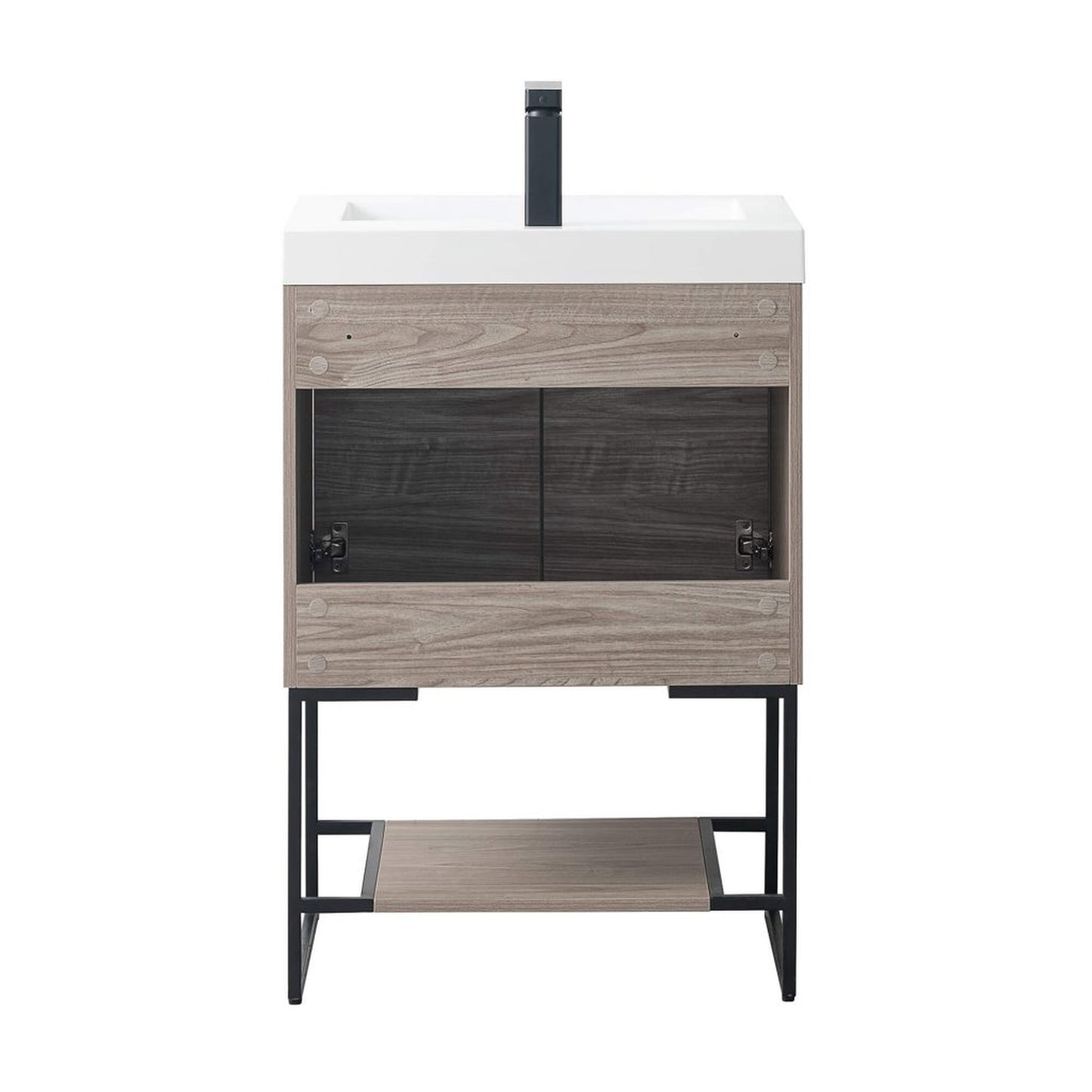 Blossom Porto 24" Teak Freestanding Vanity With Acrylic Sink