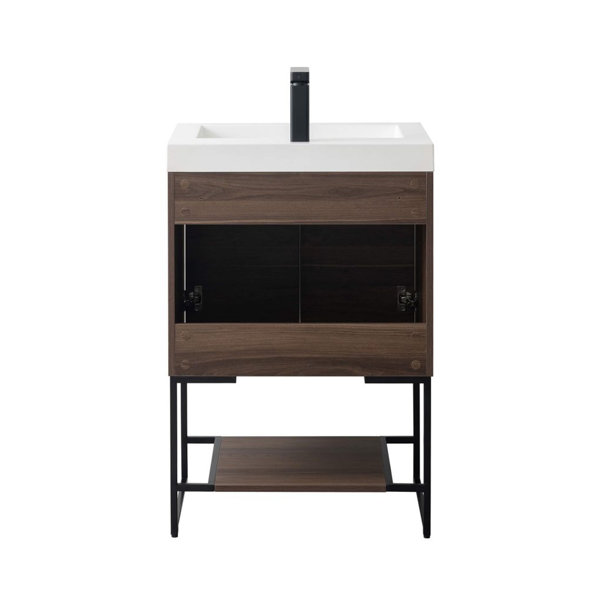 Blossom Porto 24" Walnut Freestanding Vanity With Acrylic Sink