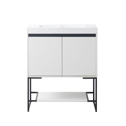 Blossom Porto 30" Matte White Freestanding Vanity With Acrylic Sink