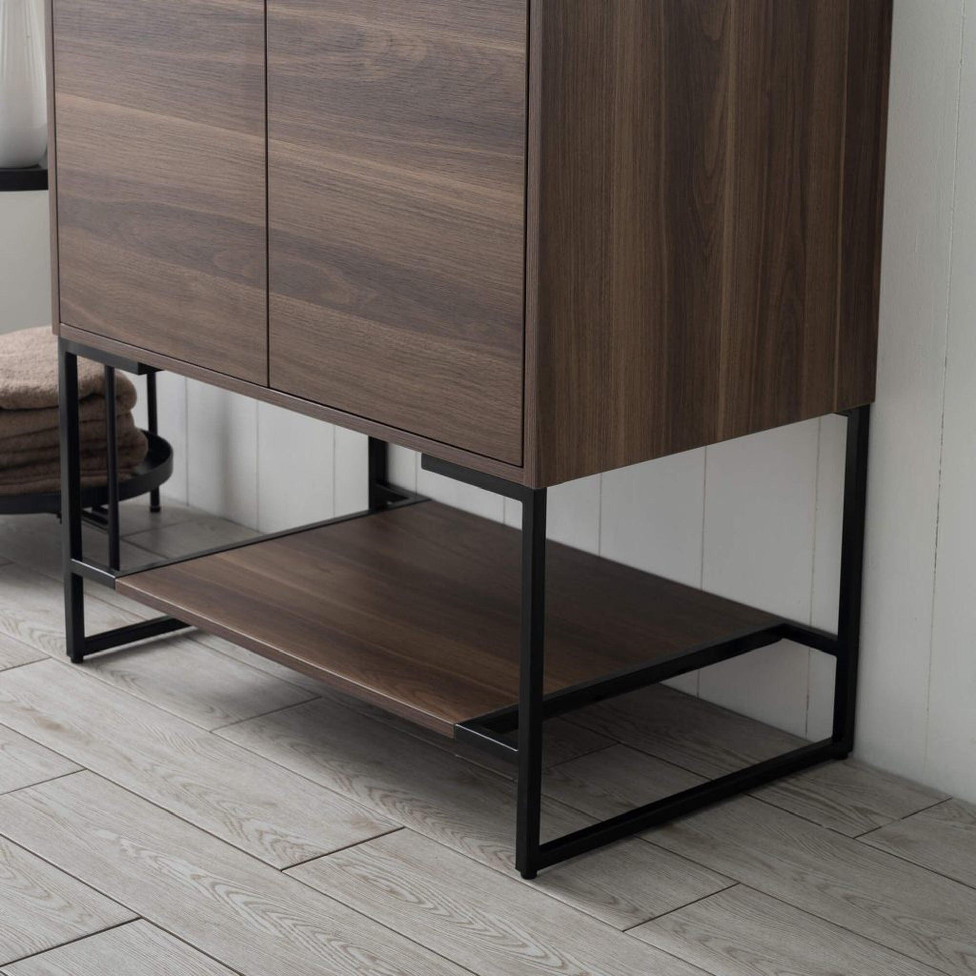 Blossom Porto 30" Walnut Freestanding Vanity With Acrylic Sink