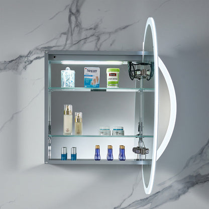 Blossom Regulus 32" x 6" Round LED Medicine Cabinet MCL9 R32 Right