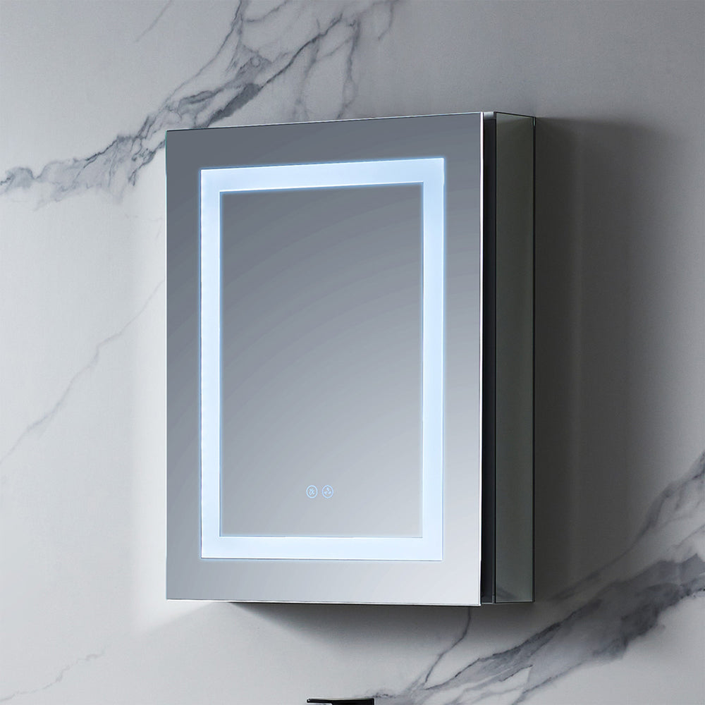Blossom Rigel 20" x 26" Rectangular Inside LED Light on Door Medicine Cabinet Left