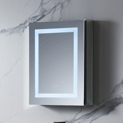 Blossom Rigel 20" x 26" Rectangular Inside LED Light on Door Medicine Cabinet Left