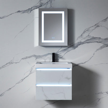 Blossom Rigel 20" x 26" Rectangular Inside LED Light on Door Medicine Cabinet Right