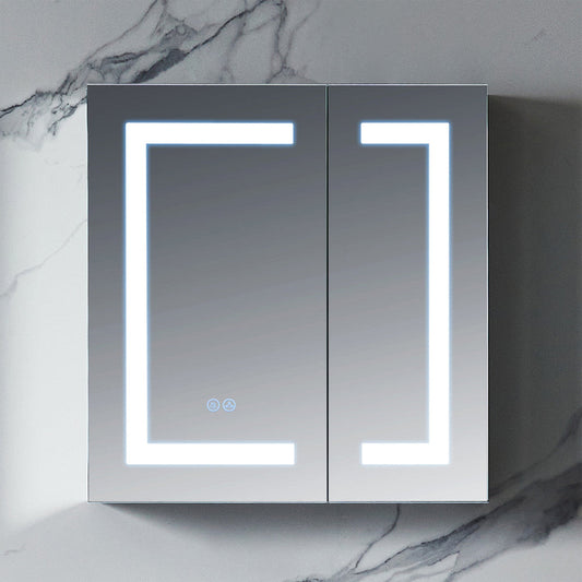 Blossom Rigel 25" x 26" Rectangular Inside LED Light on Door Medicine Cabinet