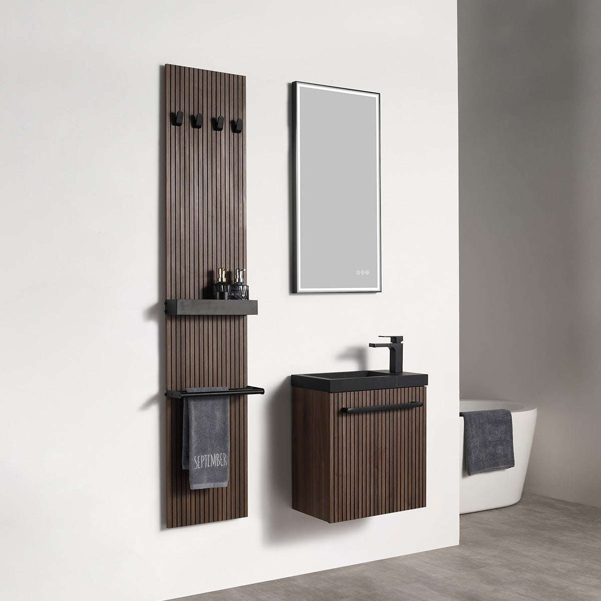 Blossom Rimini 20" Dark Walnut Strip Vanity