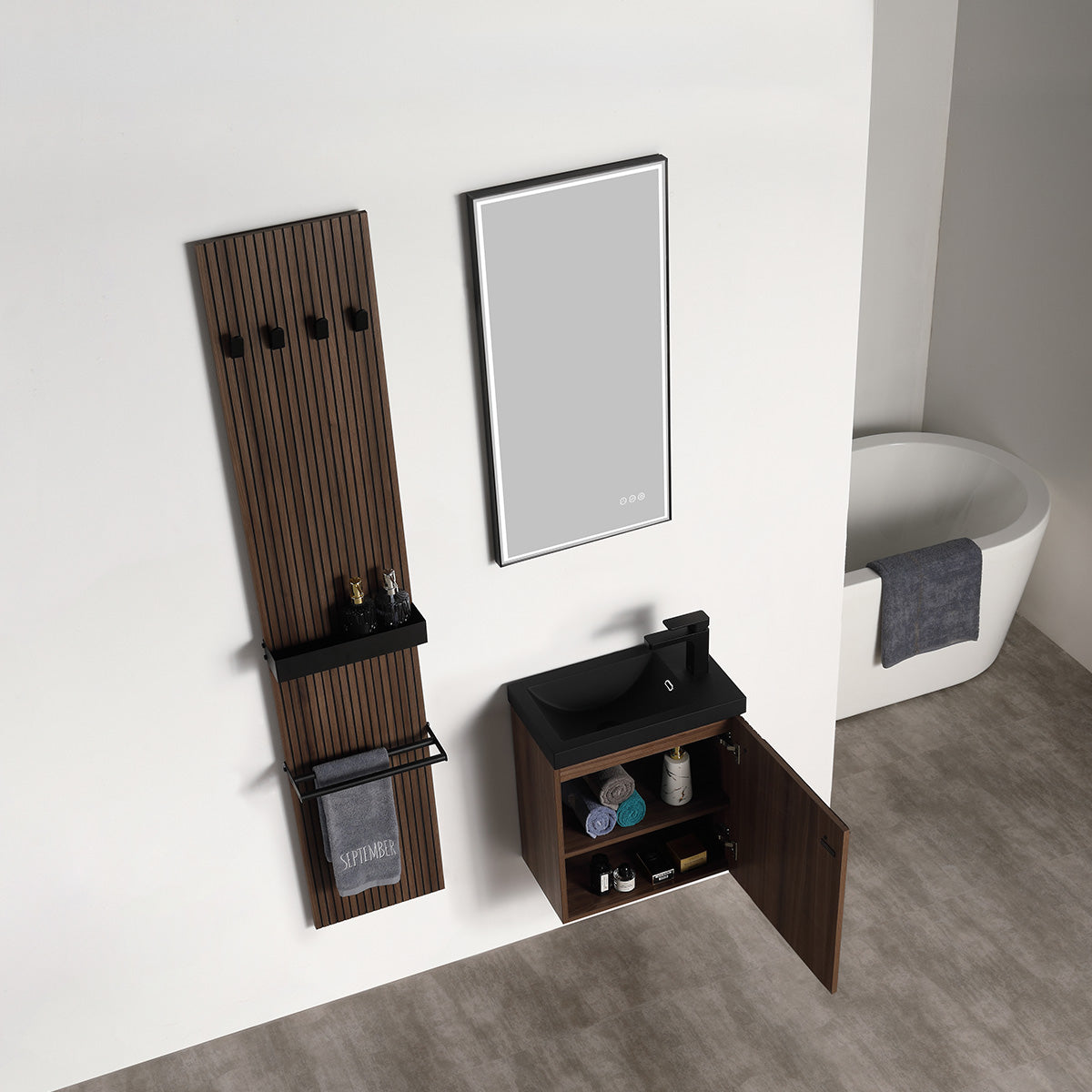 Blossom Rimini 20" Dark Walnut Strip Vanity