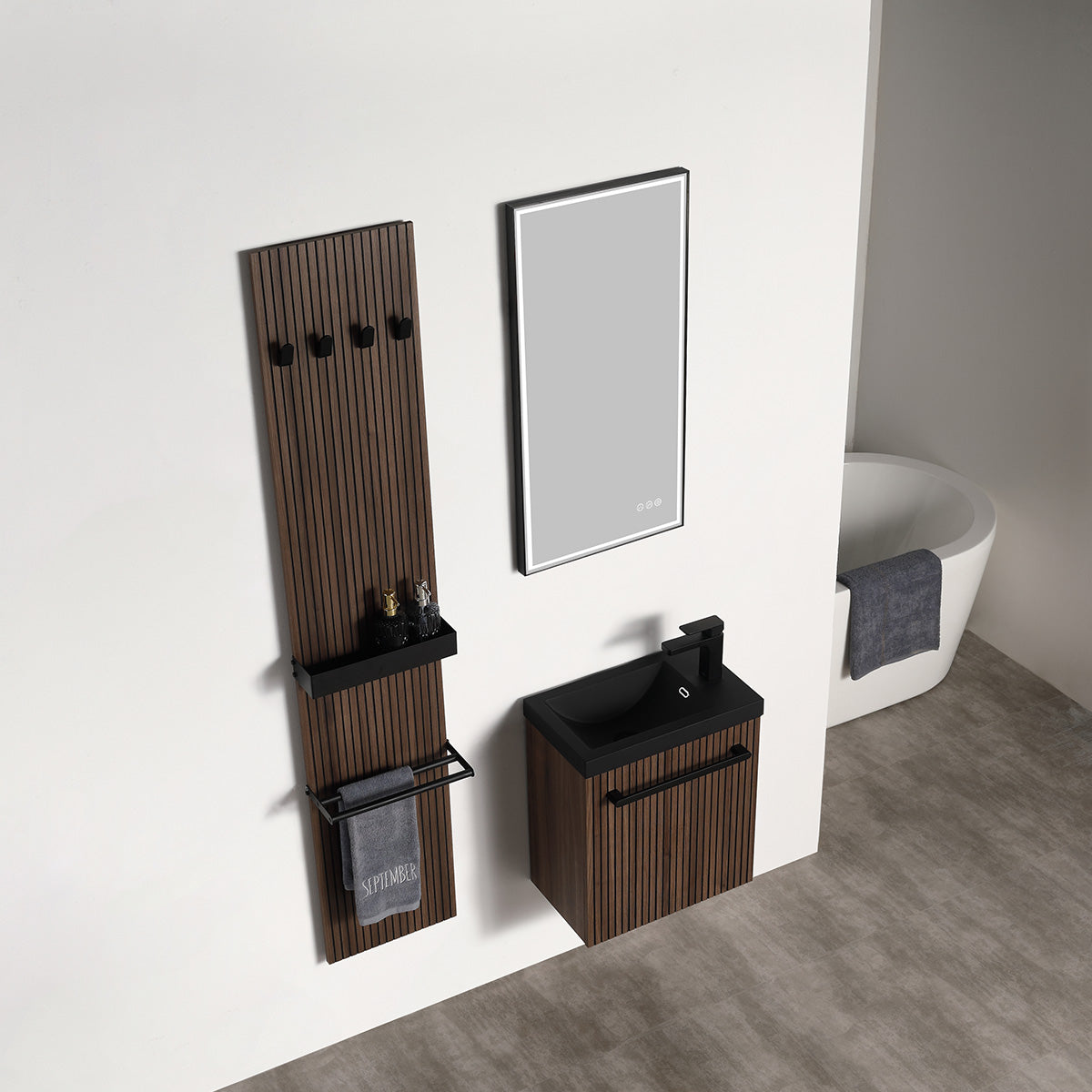 Blossom Rimini 20" Dark Walnut Strip Vanity