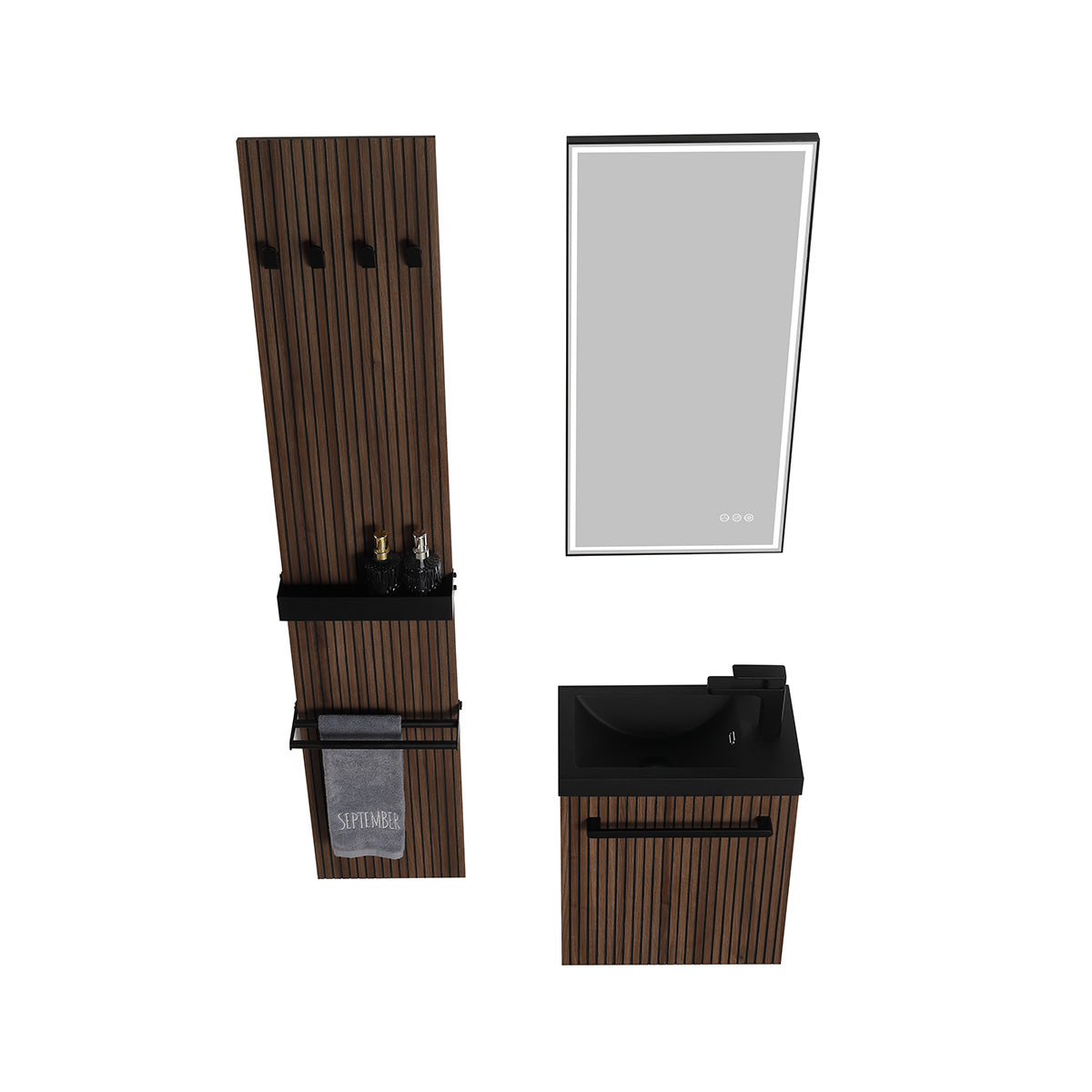 Blossom Rimini 20" Dark Walnut Strip Vanity