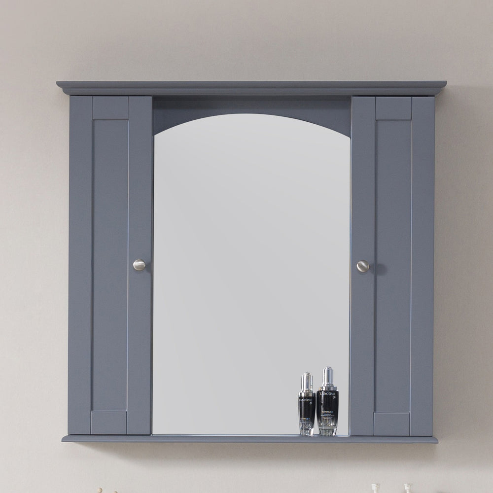 Blossom Rome 36" Charcoal Grey Wall-Mounted Rectangle Mirror Medicine Cabinet