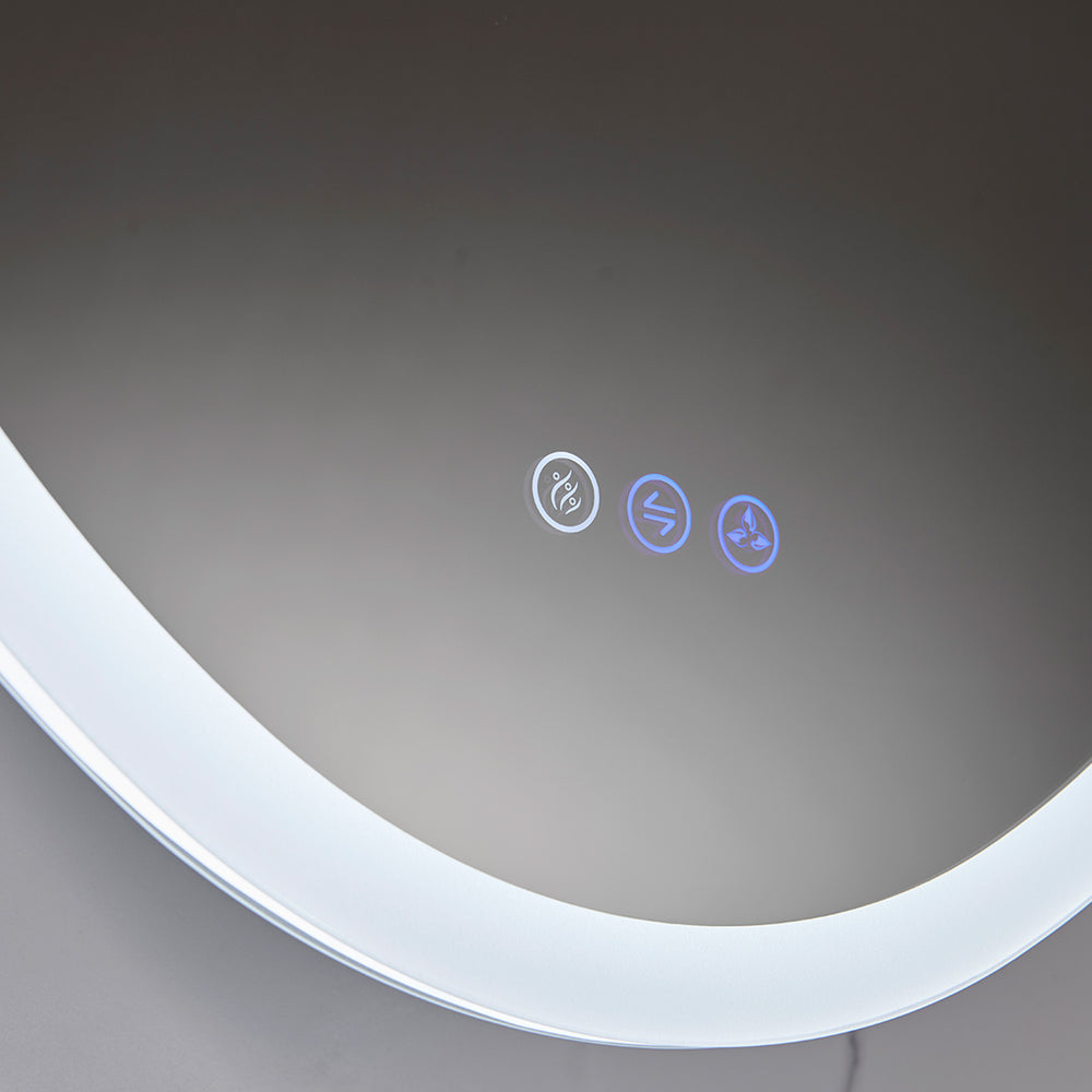 Blossom Spica 24" x 36" Oval Inside LED Light on Door Medicine Cabinet Left