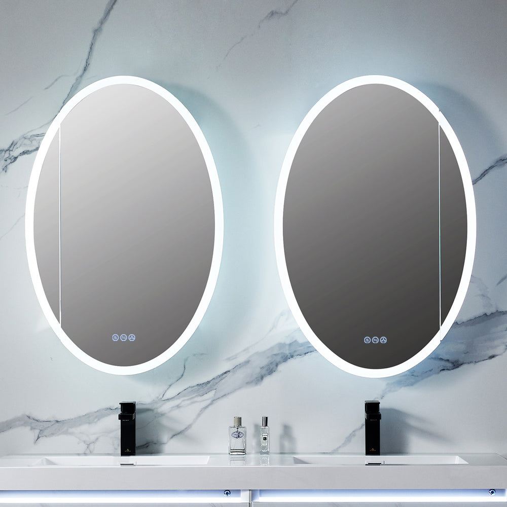 Blossom Spica 24" x 36" Oval Inside LED Light on Door Medicine Cabinet Right