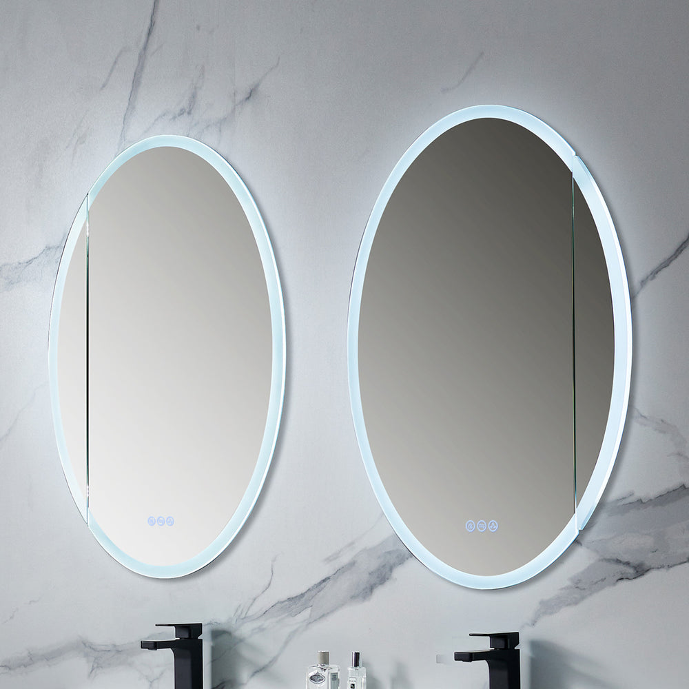 Blossom Spica 24" x 36" Oval Inside LED Light on Door Medicine Cabinet Right