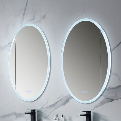 Blossom Spica 24" x 36" Oval Inside LED Light on Door Medicine Cabinet Right