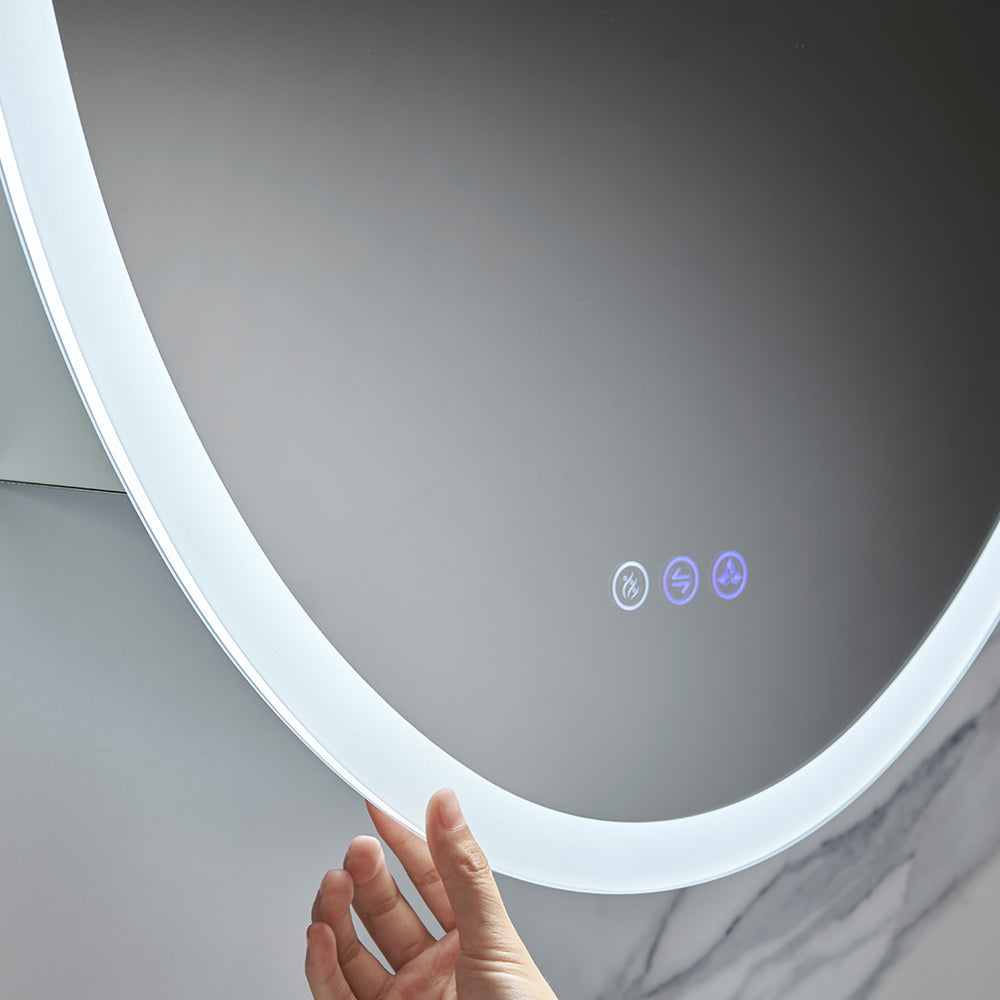 Blossom Spica 24" x 36" Oval Inside LED Light on Door Medicine Cabinet Right
