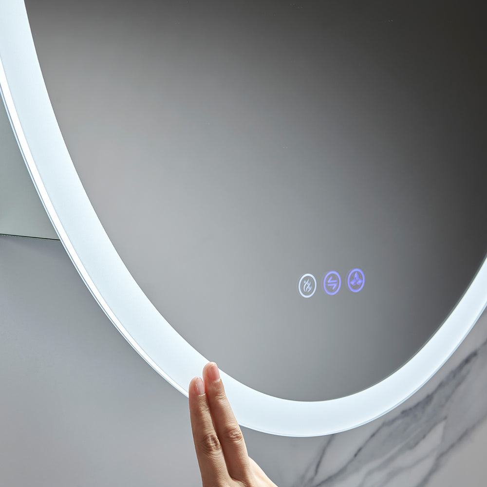 Blossom Spica 24" x 36" Oval Inside LED Light on Door Medicine Cabinet Right