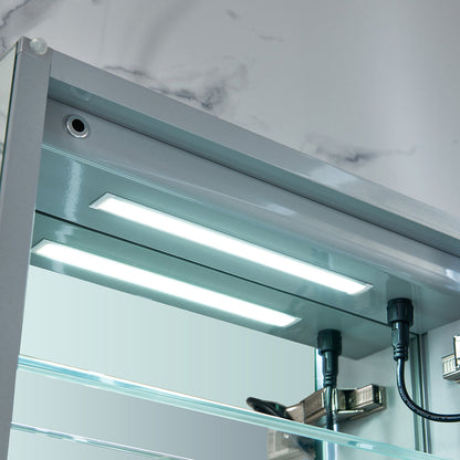 Blossom Spica 24" x 36" Oval Inside LED Light on Door Medicine Cabinet Right