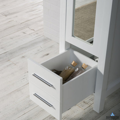Blossom Sydney 16" x 82" Glossy White Mirror Linen Cabinet (Right Side)