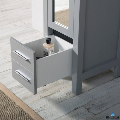 Blossom Sydney 16" x 82" Metal Grey Mirror Linen Cabinet (Left Side)