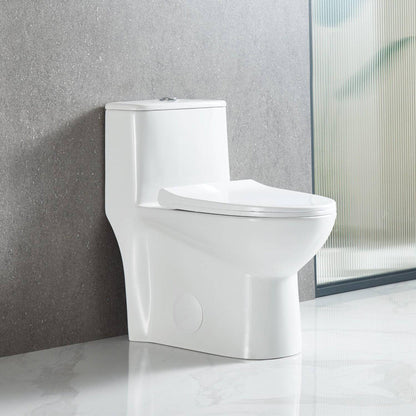 Blossom T9 02 1.1 / 1.6 GPF Dual Flush White One Piece Toilet With Slow-closing Seat Cover