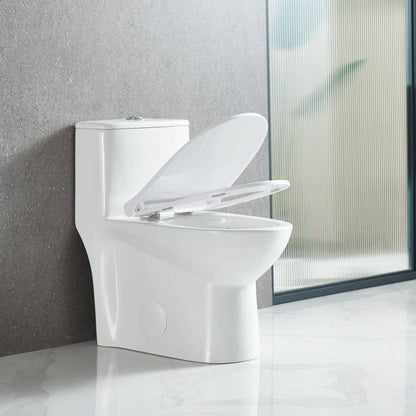 Blossom T9 02 1.1 / 1.6 GPF Dual Flush White One Piece Toilet With Slow-closing Seat Cover