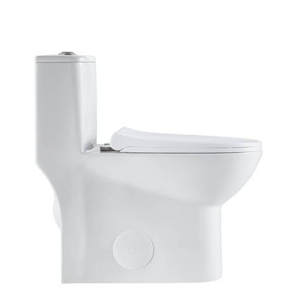 Blossom T9 02 1.1 / 1.6 GPF Dual Flush White One Piece Toilet With Slow-closing Seat Cover