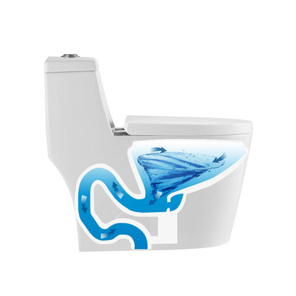 Blossom T9 05 1.1 / 1.6 GPF Dual Flush White One Piece Toilet With Slow-closing Seat Cover