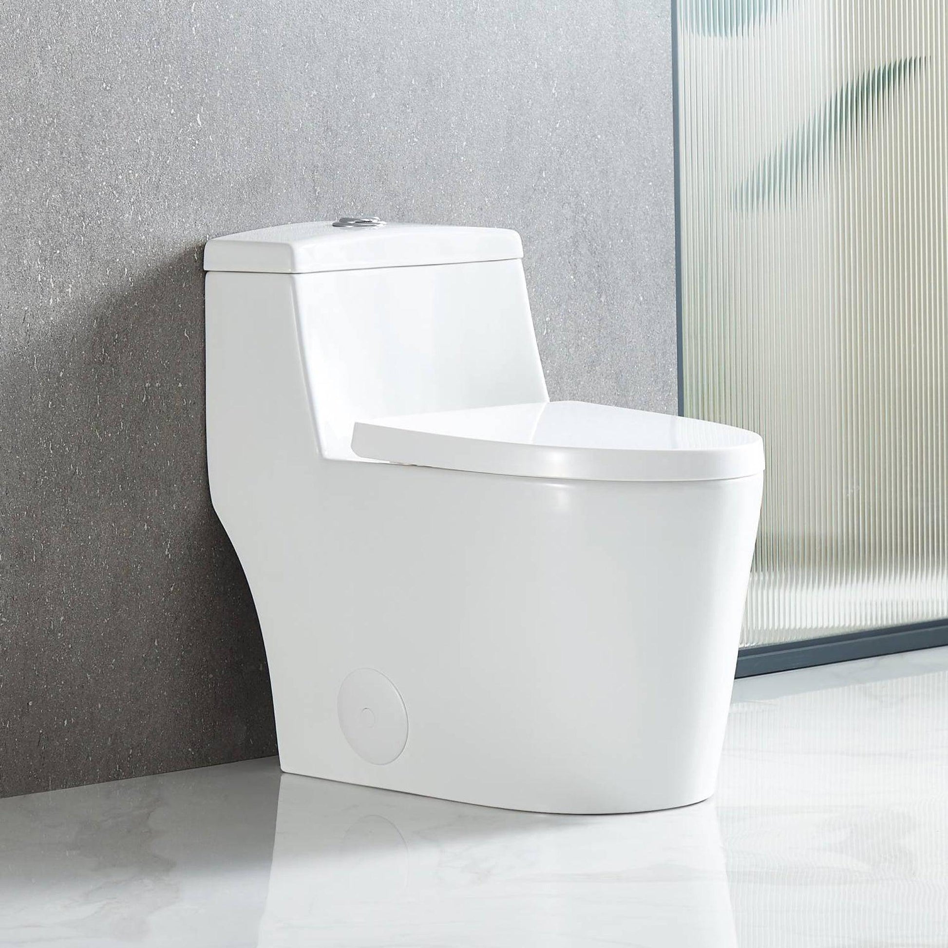 Blossom T9 05 1.1 / 1.6 GPF Dual Flush White One Piece Toilet With Slow-closing Seat Cover