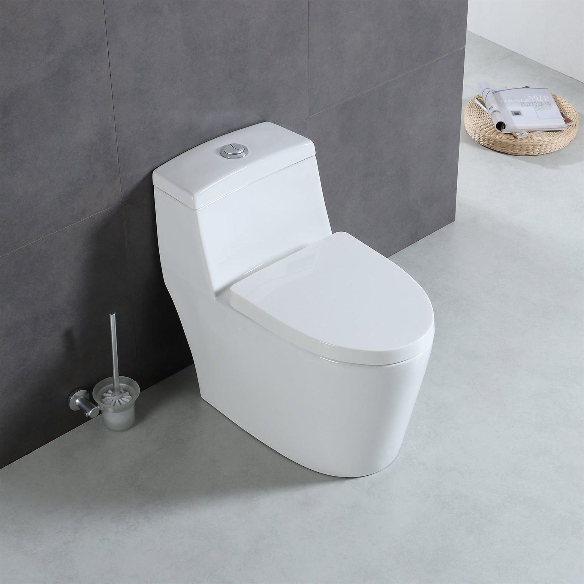 Blossom T9 05 1.1 / 1.6 GPF Dual Flush White One Piece Toilet With Slow-closing Seat Cover