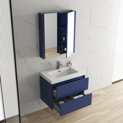 Blossom Valencia 30" Navy Blue Wall-Mounted Vanity Base Only