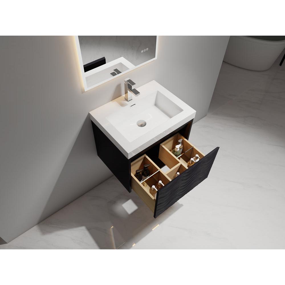 Blossom Voyage 24" Charcoal LED Illuminated Vanity Only