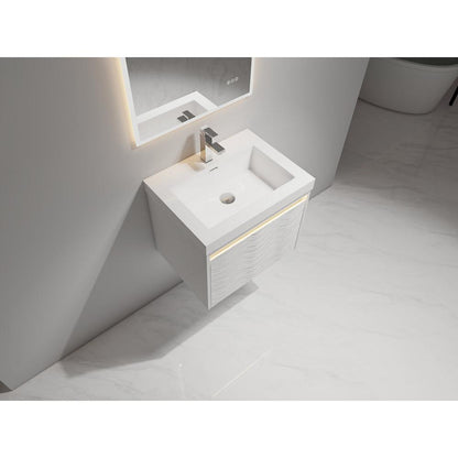 Blossom Voyage 24" Glossy White LED Illuminated Vanity Only