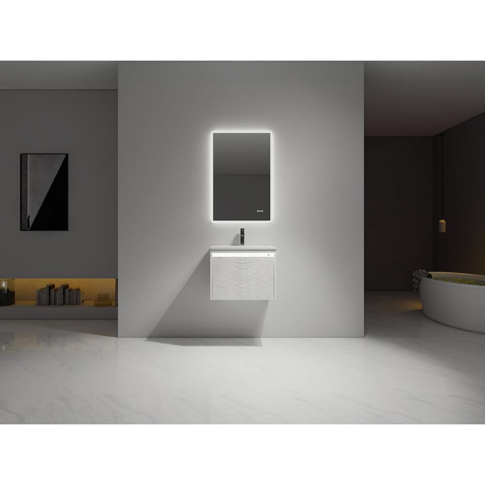 Blossom Voyage 24" Glossy White LED Illuminated Vanity Only