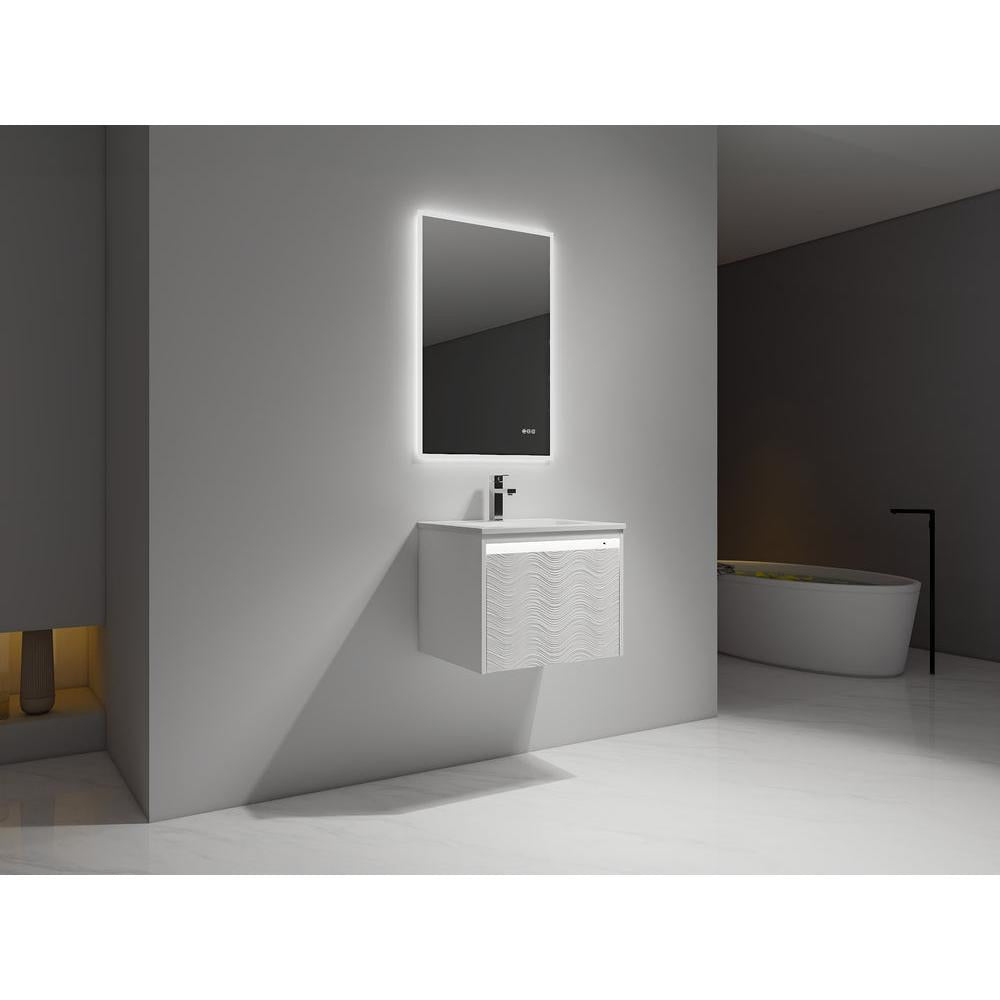 Blossom Voyage 24" Glossy White LED Illuminated Vanity Only