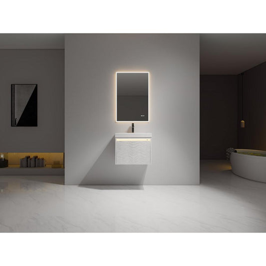 Blossom Voyage 24" Glossy White LED Illuminated Vanity Only