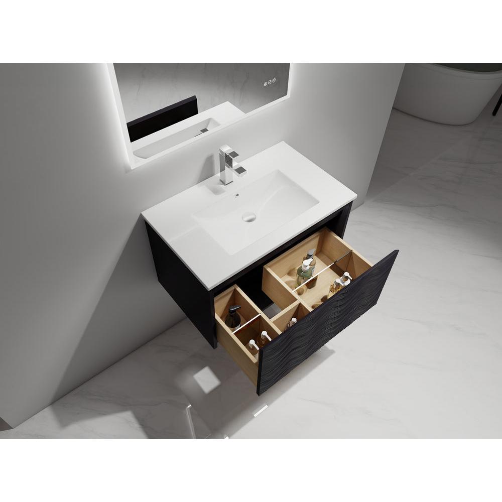 Blossom Voyage 30" Charcoal LED Illuminated Vanity Only