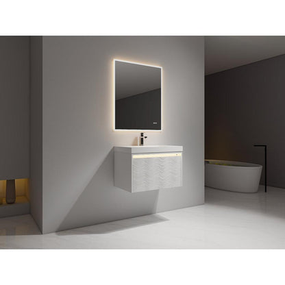Blossom Voyage 30" Glossy White LED Illuminated Vanity Only