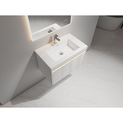 Blossom Voyage 30" Glossy White LED Illuminated Vanity Only