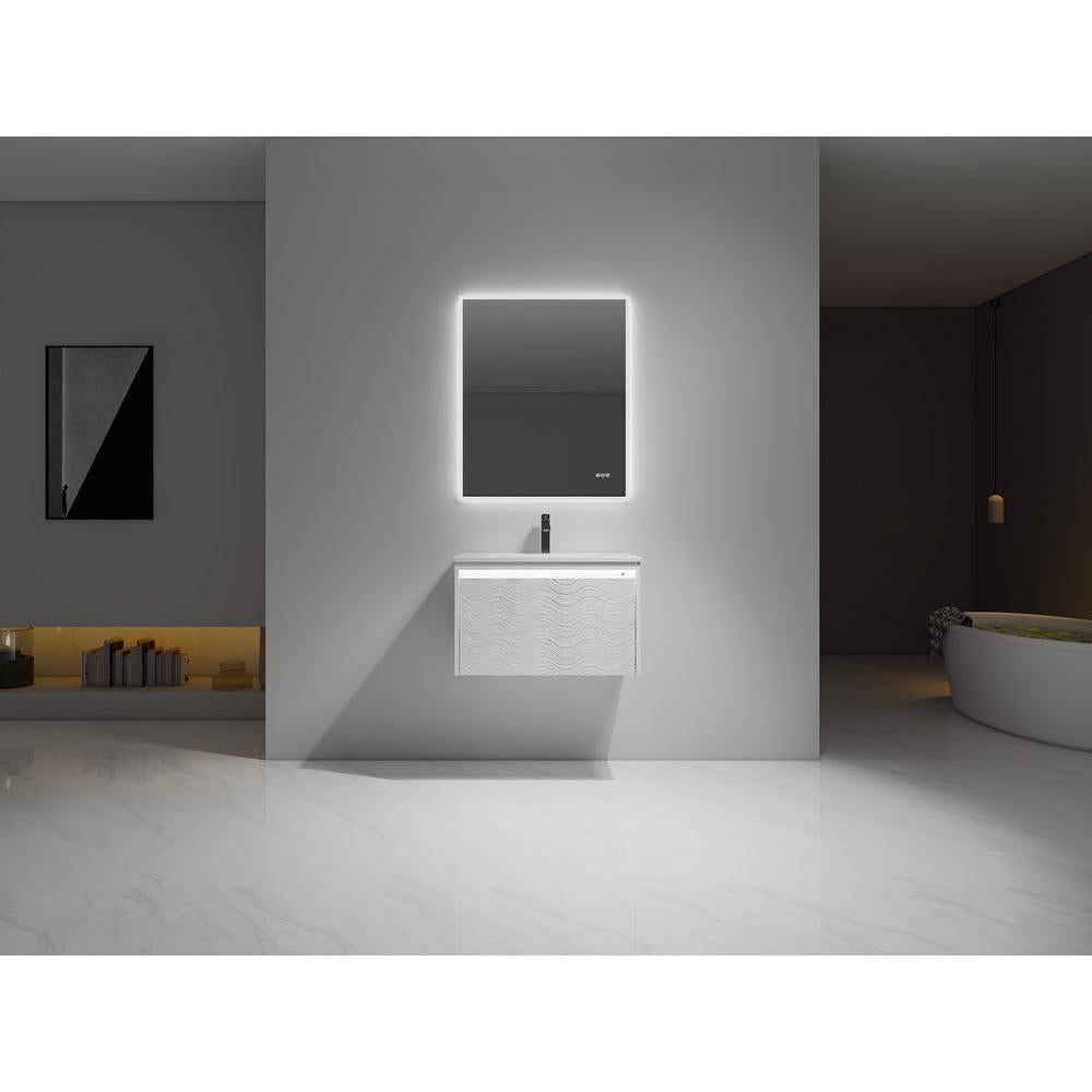 Blossom Voyage 30" Glossy White LED Illuminated Vanity Only