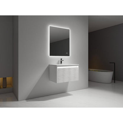 Blossom Voyage 30" Glossy White LED Illuminated Vanity Only