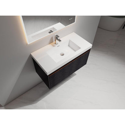 Blossom Voyage 36" Charcoal LED Illuminated Vanity Only