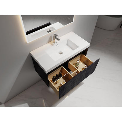 Blossom Voyage 36" Charcoal LED Illuminated Vanity Only