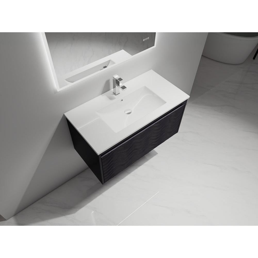 Blossom Voyage 36" Charcoal LED Illuminated Vanity Only