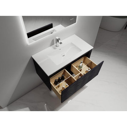 Blossom Voyage 36" Charcoal LED Illuminated Vanity Only