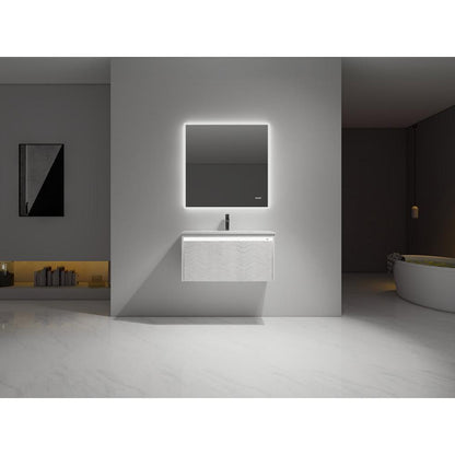 Blossom Voyage 36" Glossy White LED Illuminated Vanity Only