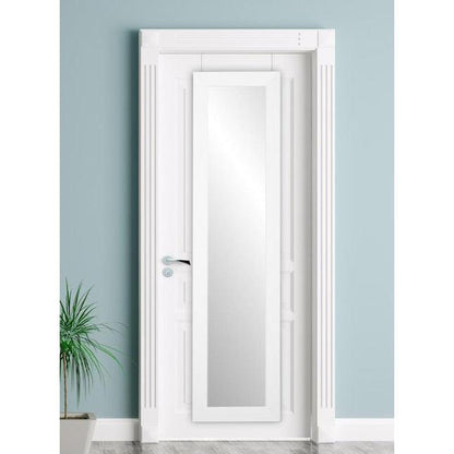 Brandtworks 22" x 69" Matte White Over the Door Mirror